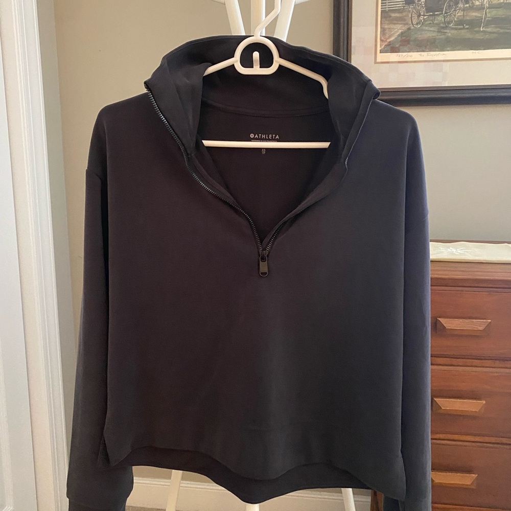 Athleta Charcoal Seasoft Pullover
